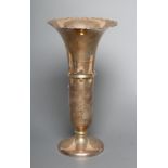 A LARGE TRUMPET VASE, maker possibly Neale Ltd., Birmingham 1924, the everted rim with scroll