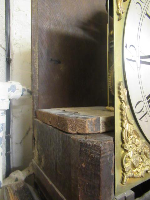 AN OAK LONGCASE CLOCK by P Clare, Manchester, the eight day movement with anchor escapement striking - Image 7 of 14