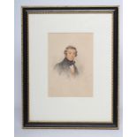 JOHN HENRY MOLE (1814-1886) Portrait of Edward Chambers Snr., watercolour, miniature, signed and