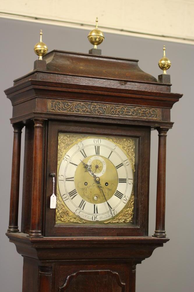 AN OAK LONGCASE CLOCK by P Clare, Manchester, the eight day movement with anchor escapement striking - Image 2 of 14