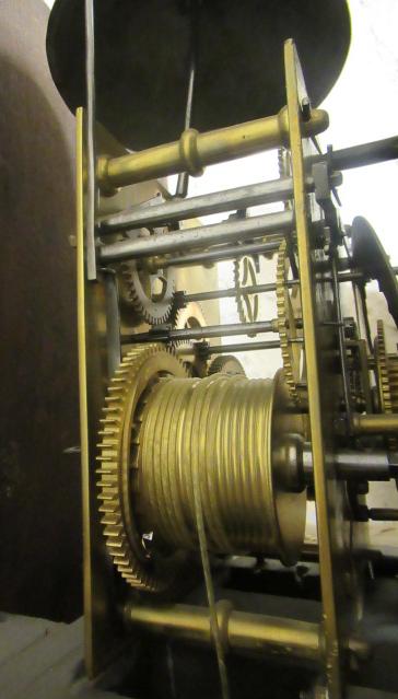 AN OAK LONGCASE CLOCK by P Clare, Manchester, the eight day movement with anchor escapement striking - Image 10 of 14