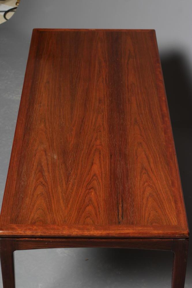 A SCANDINAVIAN DESIGN FORMOSA TEAK COFFEE TABLE, mid 20th century, the oblong top with recessed - Image 2 of 2