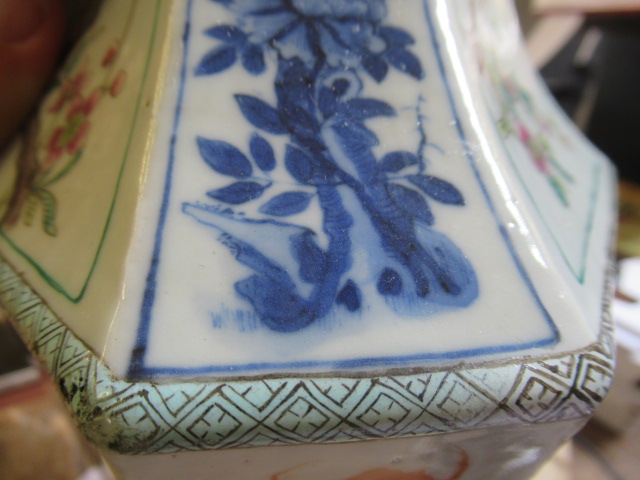 A CHINESE PORCELAIN VASE of swept octagonal form with two scrolling handles, painted in in - Image 20 of 23