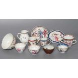 A COLLECTION OF CHINESE PORCELAIN TEAWARES comprising a "Boy in a Window" quatrefoil spoon tray, 4