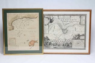 JOHN HARRISON, 18th century, Map of Bay Of Bulls Cadiz, (Showing fleet manoeuvres during the War