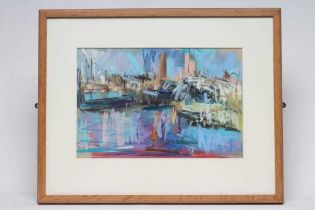 Y DAVID GREENWOOD (Contemporary) "Granary (?) Wharfe Leeds", pastel, signed and dated (19)99,