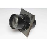 A RARE WWII SPITFIRE RECONNAISSANCE LENS, stamped with broad arrows and REF. No. 14A/2443 to the