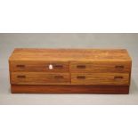 POUL HUNDEVAD (1917-2011) a Danish rosewood low chest, mid 20th century, of oblong form with two