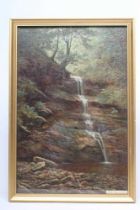 WILLIAM MELLOR (1851-1931) "Black Foss near Ilkley", oil on canvas, signed, inscribed to reverse, 18