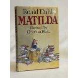 MATILDA, Roald Dahl, 1988, Jonathan Cape, 1st Edition. Very good; gift inscription to first flyleaf,