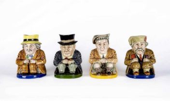 OF POLITICAL INTEREST - a set of four Royal Staffordshire pottery toby jugs modelled as David