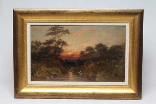 SAMUEL LAWSON BOOTH (1836-1928) "Bolton Wood", oil on board, signed, inscribed to reverse, 13 1/2" x