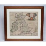 THEODORE DANCKERTS (c.1600-1717/27) England, Scotland and Ireland, hand coloured engraved map,