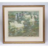 Y CHARLES WALTER SIMPSON R.I. (1885-1971) "Ducks", gouache, signed, inscribed on mount "Exhibition
