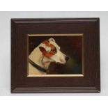 JOHN ALFRED WHEELER (1852- 1932) Head of a Jack Russell, oil on board, signed, 6 1/4" x 8 1/4"