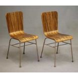 NEIL MORRIS FOR H. MORRIS & CO. GLASGOW, a pair of plywood "Toby" chairs, 1950's, with coated