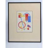 Y SANDOR BORTNYIK (Hungarian 1893-1976) Untitled, screenprint, signed in pencil, Ed. Galerie