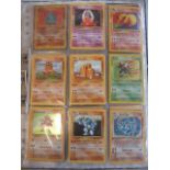 A collection of Pokemon cards, comprising 118 Pokemon and 4 trainer cards. 45 are 1999 Pokemon