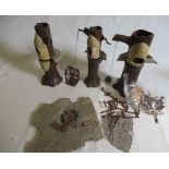Starwars Ewok Village with catapult and hand glider models, no figures, unchecked for