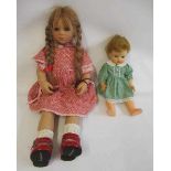Two late 20th century dolls, comprising a 26" Anna doll by Annette Himstedt with fixed eyes and