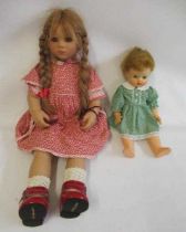 Two late 20th century dolls, comprising a 26" Anna doll by Annette Himstedt with fixed eyes and