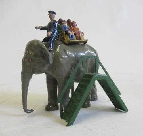 Britains Elephant with howdah, zoo keeper and children passengers, G (Est. plus 24% premium inc.