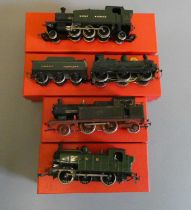 Three kit built G.W.R. locomotives comprising 9705 0-6-0T, 3608 2-4-2T, 555 0-6-0 and modified/