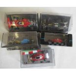 Scalextric March Ford, J.P.S. Special race cars F, and three small scale diecast race cars, boxed