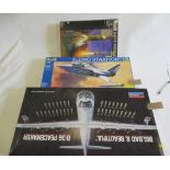 Three Revell and Monogram military kits Starfighter, B36 Bomber and Fireman Missile, boxes good,
