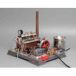 Wilesco D20 steam engine fitted with gas burner picture box, E (Est. plus 24% premium inc. VAT)