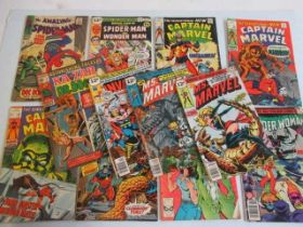 12 Marvel comics, comprising The Amazing Spider-Man no 53, Marvel Team-up featuring Spiderman and