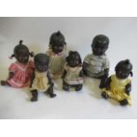 Six composition baby dolls, all with bent limb jointed bodies, largest 16" long (Est. plus 24%