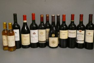 11 & 2 half bottles of European wine, comprising 2 2009 Ch. Le Pre du Moine bordeaux, 1 2001 Ch.