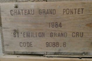 12 bottles Chateau Grand Pontet, 1984, St. Emilion grand cru, OWC (Est. plus 24% premium inc. VAT)