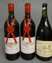 3 magnums of French red, comprising 2 1994 Domaine du Vieux Relais and 1 1999 Beaumes de Venise,