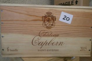6 bottles Chateau Capbern, 2015, Saint-Estephe, OWC (Est. plus 24% premium inc. VAT) Condition