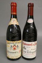 2 bottles Chateauneuf-du-Pape 2010 vintage, comprising 1 Domaine du Pegau and 1 Domaine du Dieux