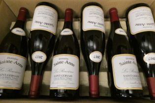 12 bottles Domaine Sainte-Anne, Les Rouvieres, 2017, Saint-Gervais, Cotes du Rhone Villages, OC (