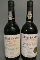 2 bottles Graham's 1976 vintage port (Est. plus 24% premium inc. VAT) Condition Report: Labels