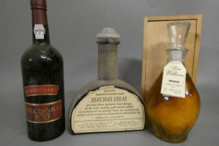 3 bottles comprising 1 Whitwhams Millenium Port, 1 Poire Williams Hediard, & 1 Babunia Polish