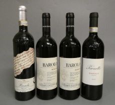 4 bottles Barolo, comprising 1 2017 Prunotto, 2 2006 Mosconi, Conterno Fantino, and 1 2012 Vigna