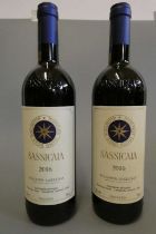 2 bottles Sassicaia, 2016, Bolgheri Sassicaia (Est. plus 24% premium inc. VAT) Condition Report: