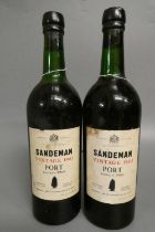 2 bottles Sandeman 1963 vintage port (Est. plus 24% premium inc. VAT) Condition Report: Levels good,