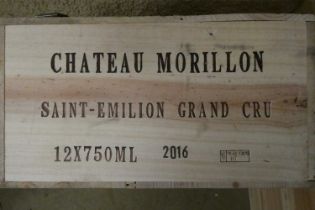 12 bottles Chateau Morillon, 2016, Saint-Emilion grand cru, OWC (Est. plus 24% premium inc. VAT)