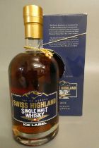 1 bottle Swiss Highland single malt whisky, Ice Label, limited production, 50cl, 59.3%, boxed (