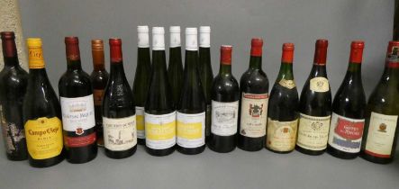 15 and 1 half bottles of mainly French wine, including 1 1959 Ricard & Douteloux Saint-Emilion, 1