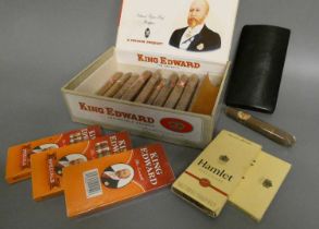 1 box of 18 King Edward Invincible Deluxe cigars, together with 3 packs of 5 King Edward Specials, 1