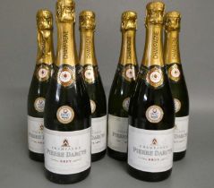 6 bottles Pierre Darcys champagne brut, OC (Est. plus 24% premium inc. VAT) Condition Report: Good