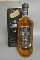 1 litre Grants 12 year old blended Scotch whisky, 40%, boxed (Est. plus 24% premium inc. VAT)