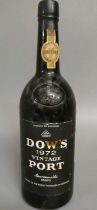 1 bottle Dow's 1972 vintage port (Est. plus 24% premium inc. VAT) Condition Report: Level lower